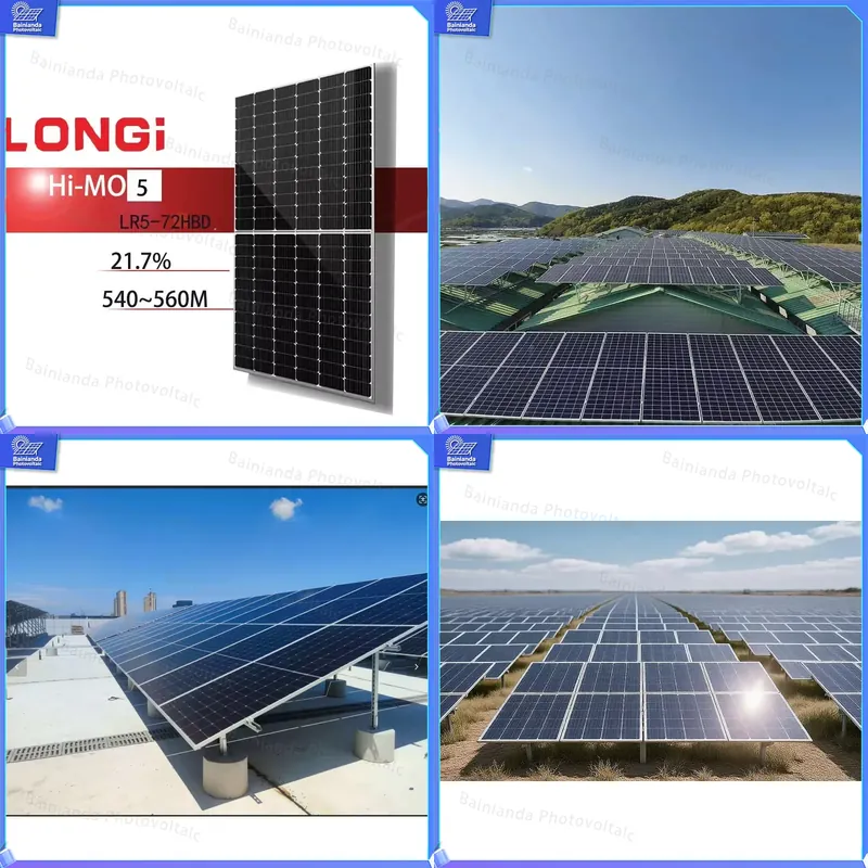 Longi Panel Lr5 - Монокристаллическая солнечная панель LONGi LR5-72HBD 535W