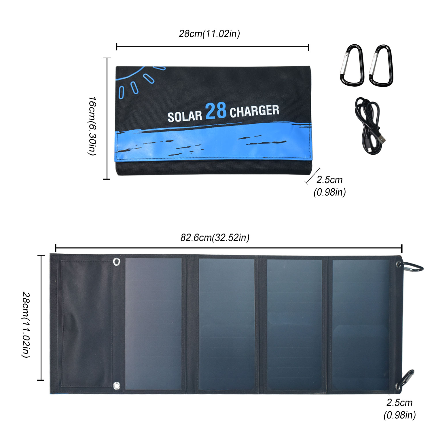 Jinko Solar Panel Cheetah - Портативная солнечная панель мощностью 28 Вт,